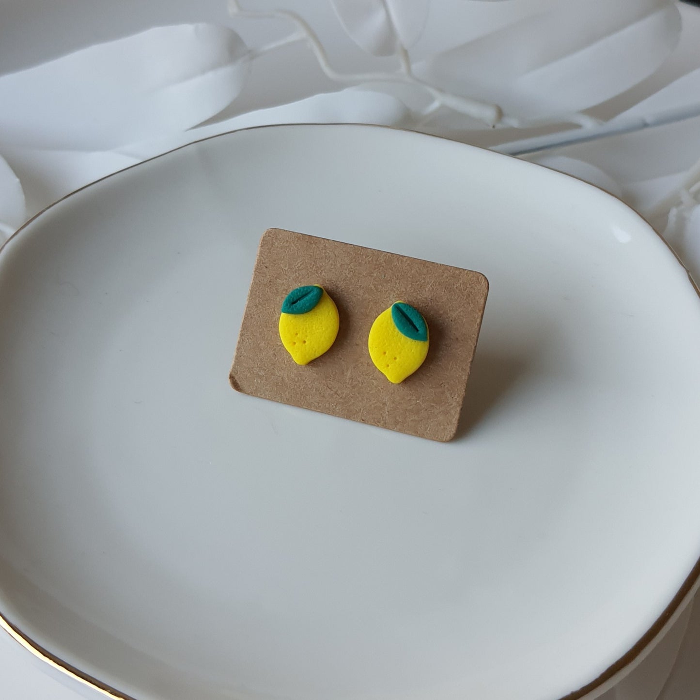 Lemon stud earrings