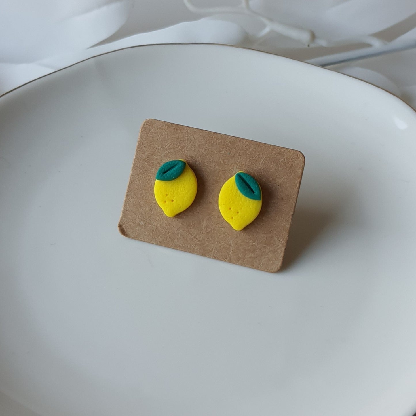 Lemon stud earrings