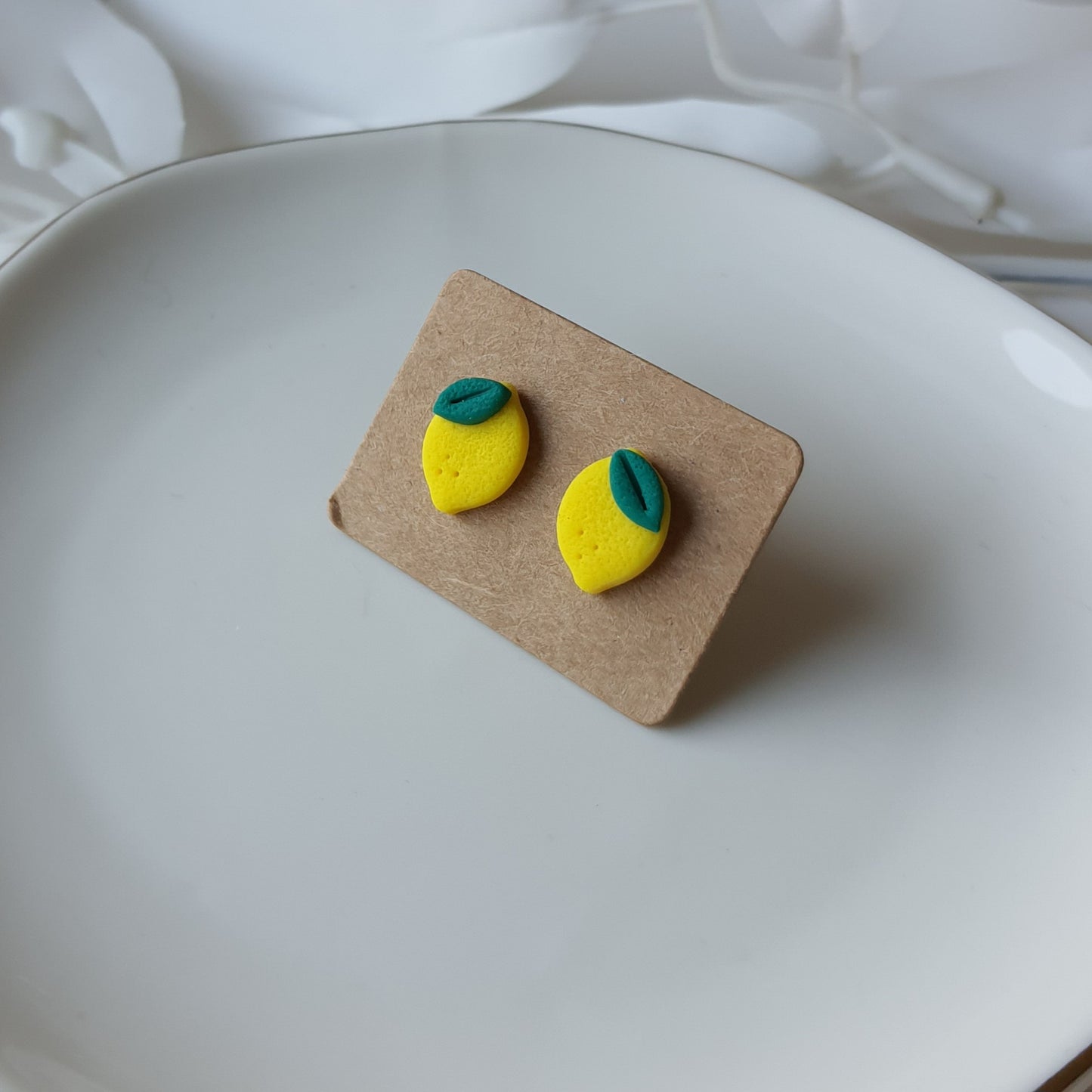 Lemon stud earrings