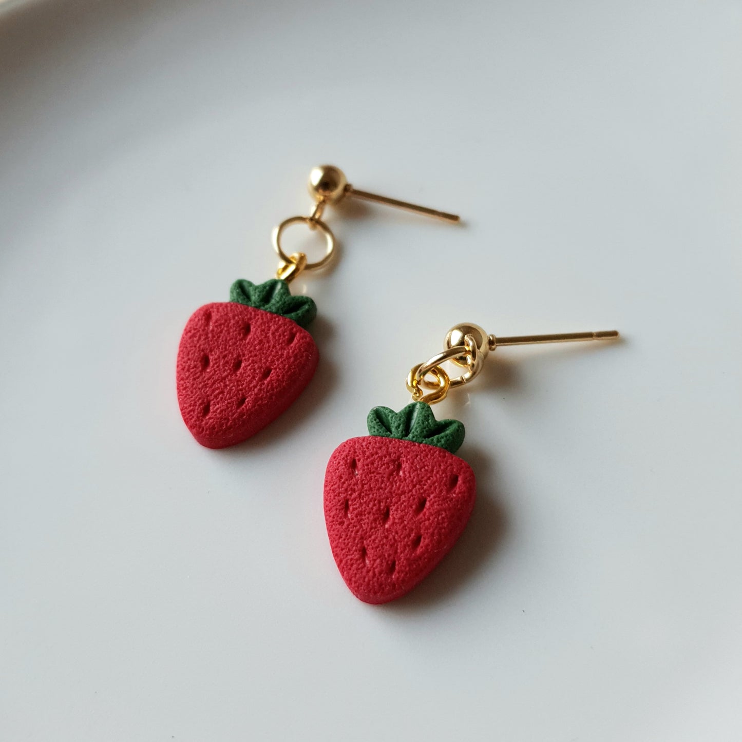 Strawberry dangle earrings
