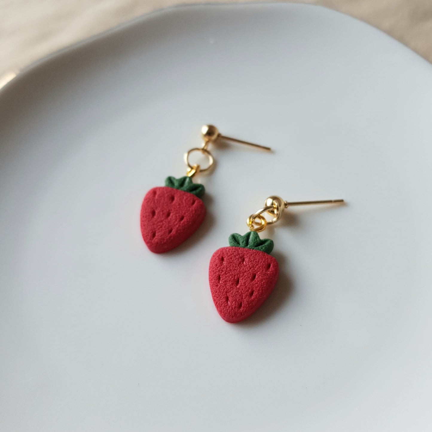 Strawberry dangle earrings