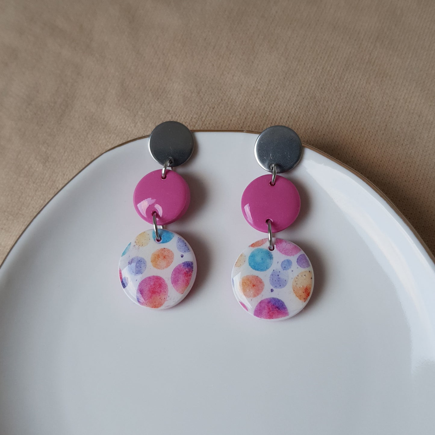 Bubbly dangle earrings