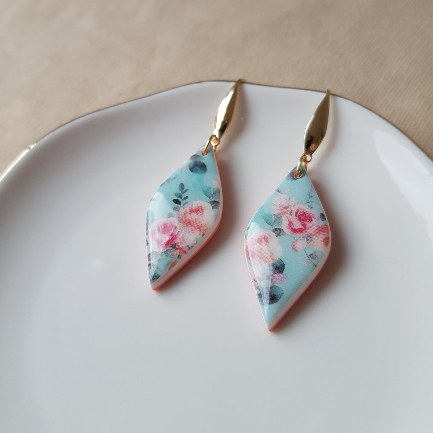 Romantic floral dangle earrings
