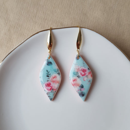 Romantic floral dangle earrings