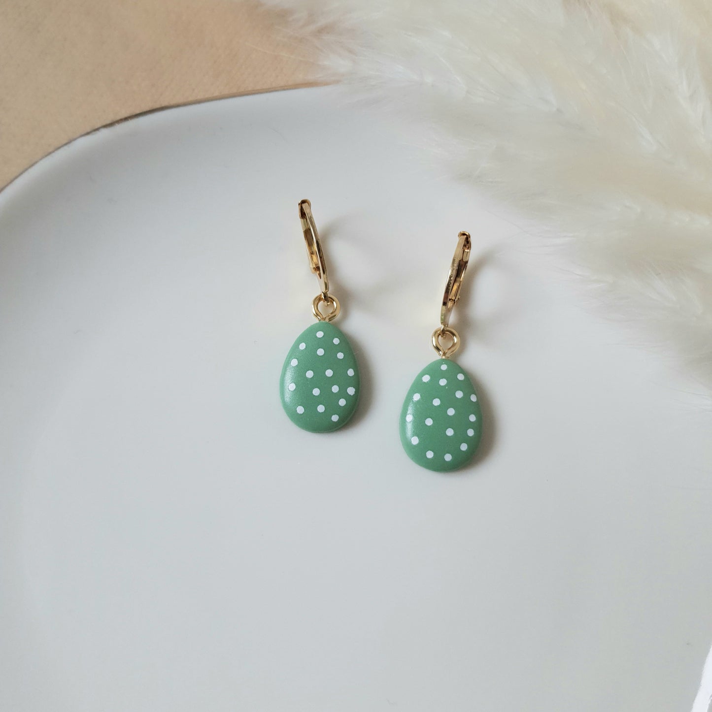 Easter egg hoop earrings