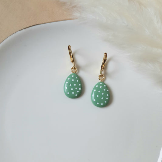 Easter egg hoop earrings