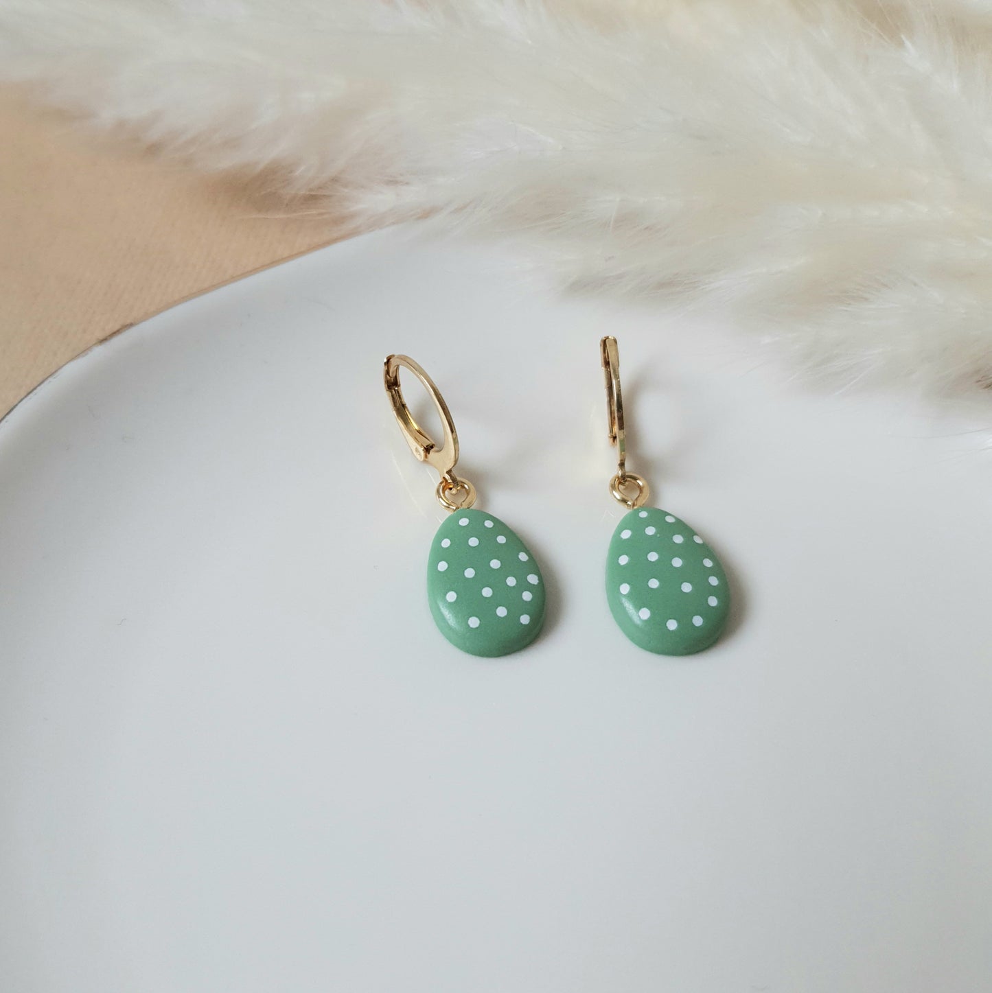 Easter egg hoop earrings