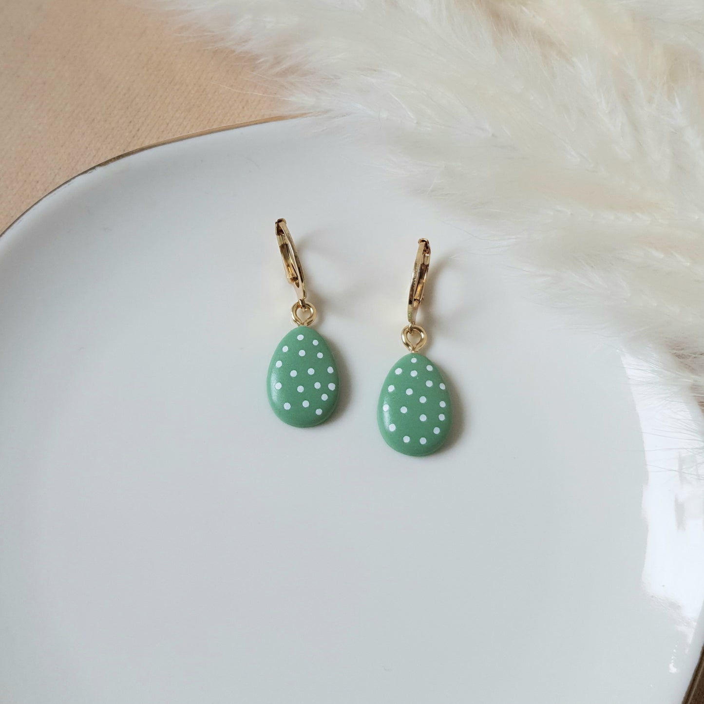 Easter egg hoop earrings
