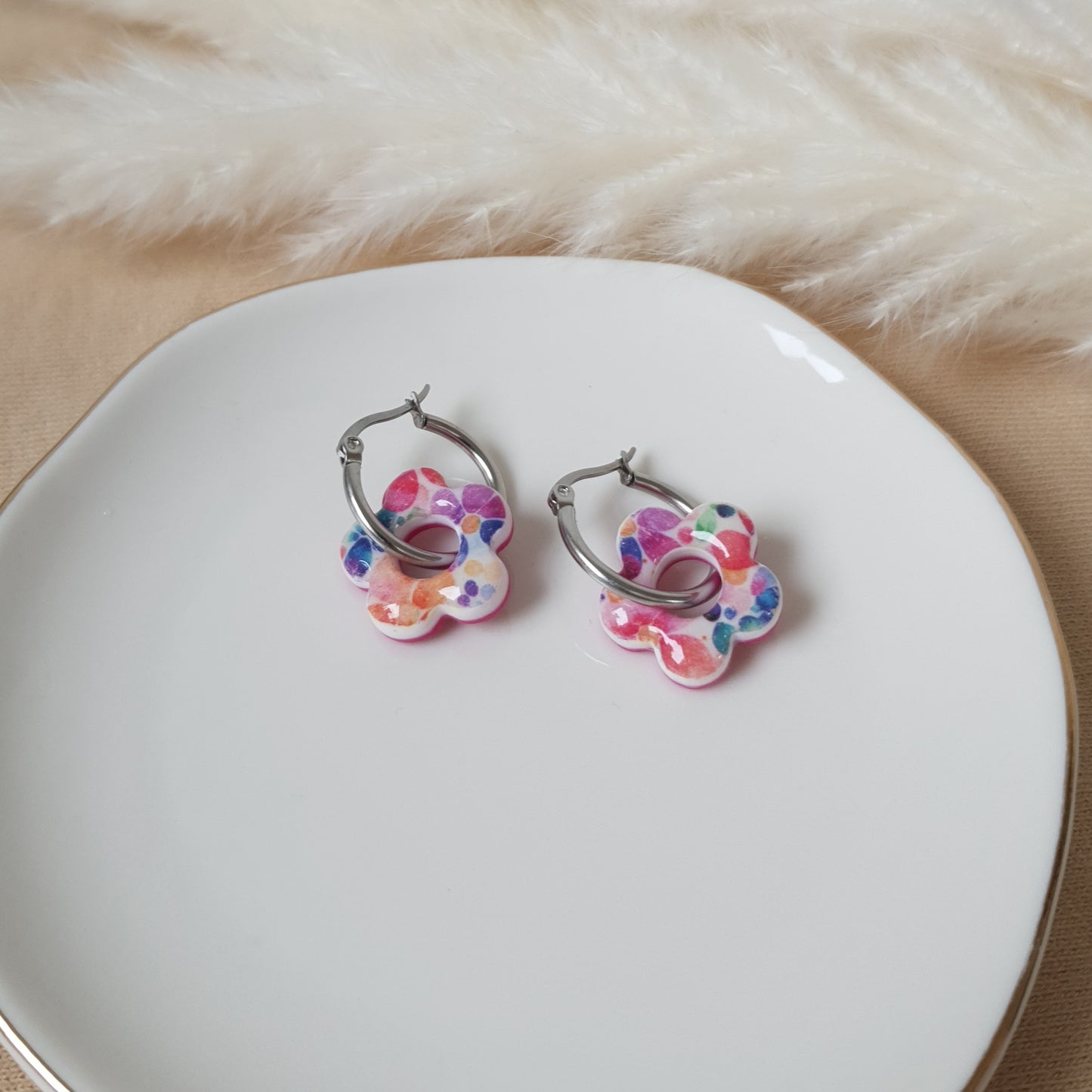 Daisy floral hoops