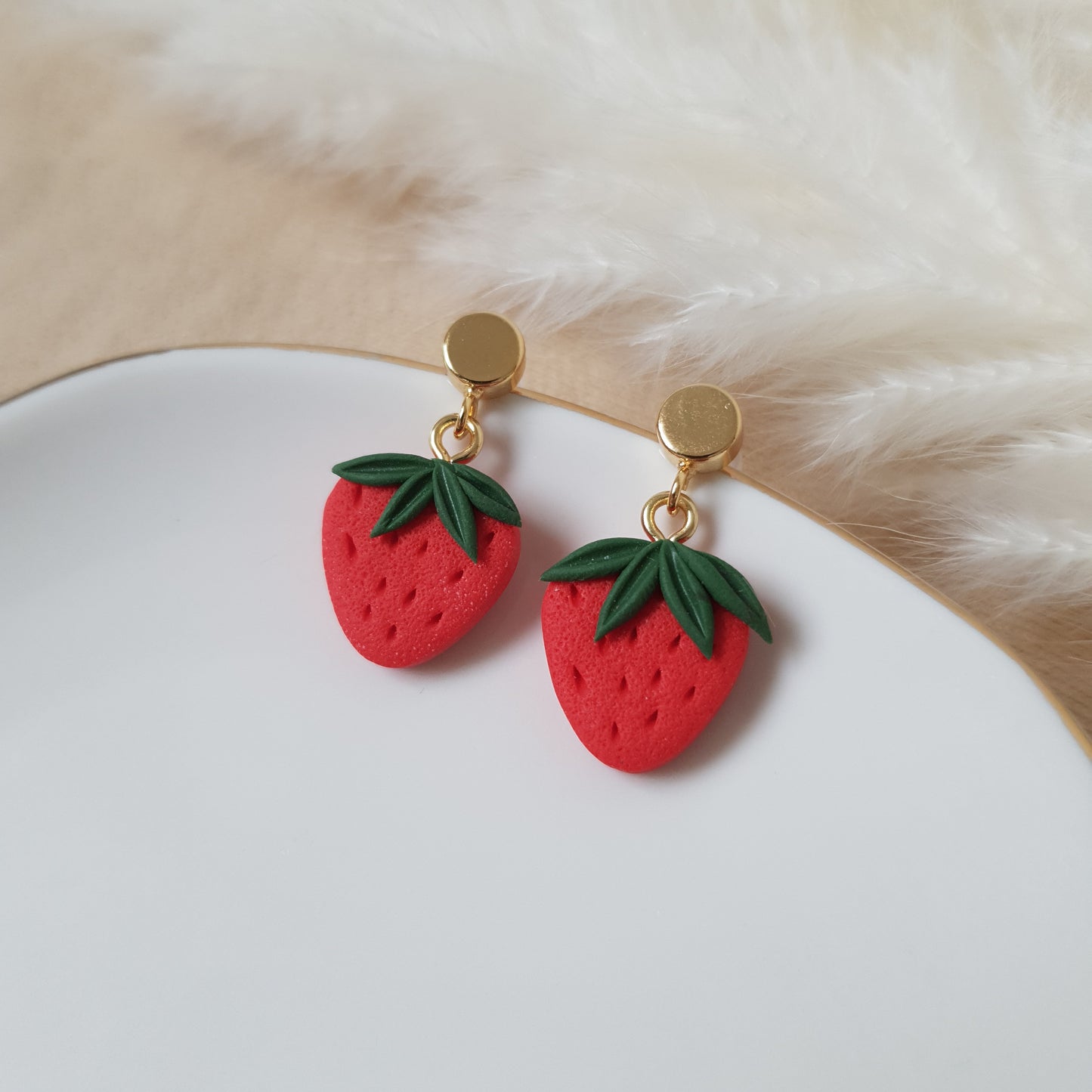 Strawberry dangle earrings