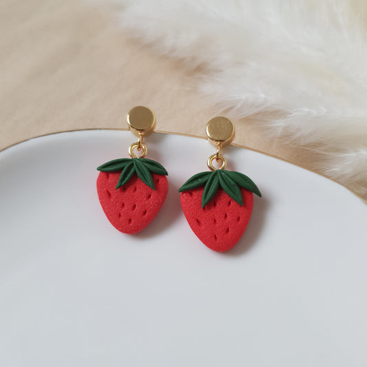 Strawberry dangle earrings