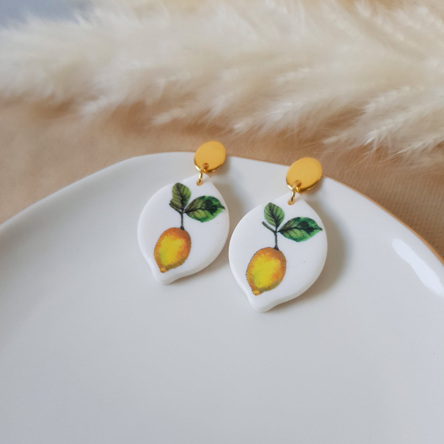 Lemon shaped earrings