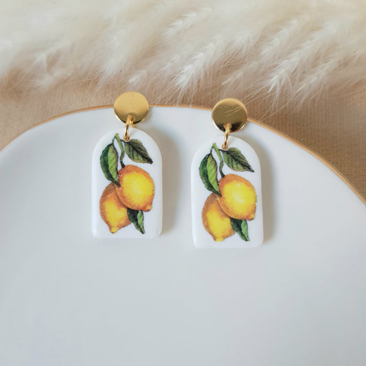 Lemon arch earrings