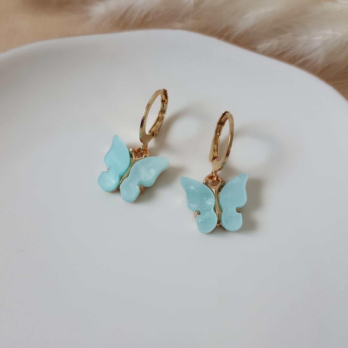 Turquoise butterfly earrings