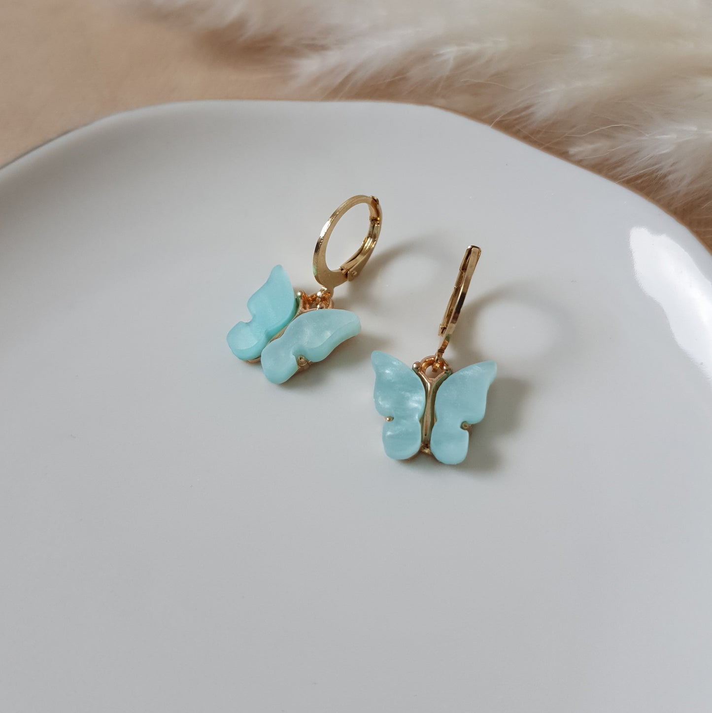 Turquoise butterfly earrings