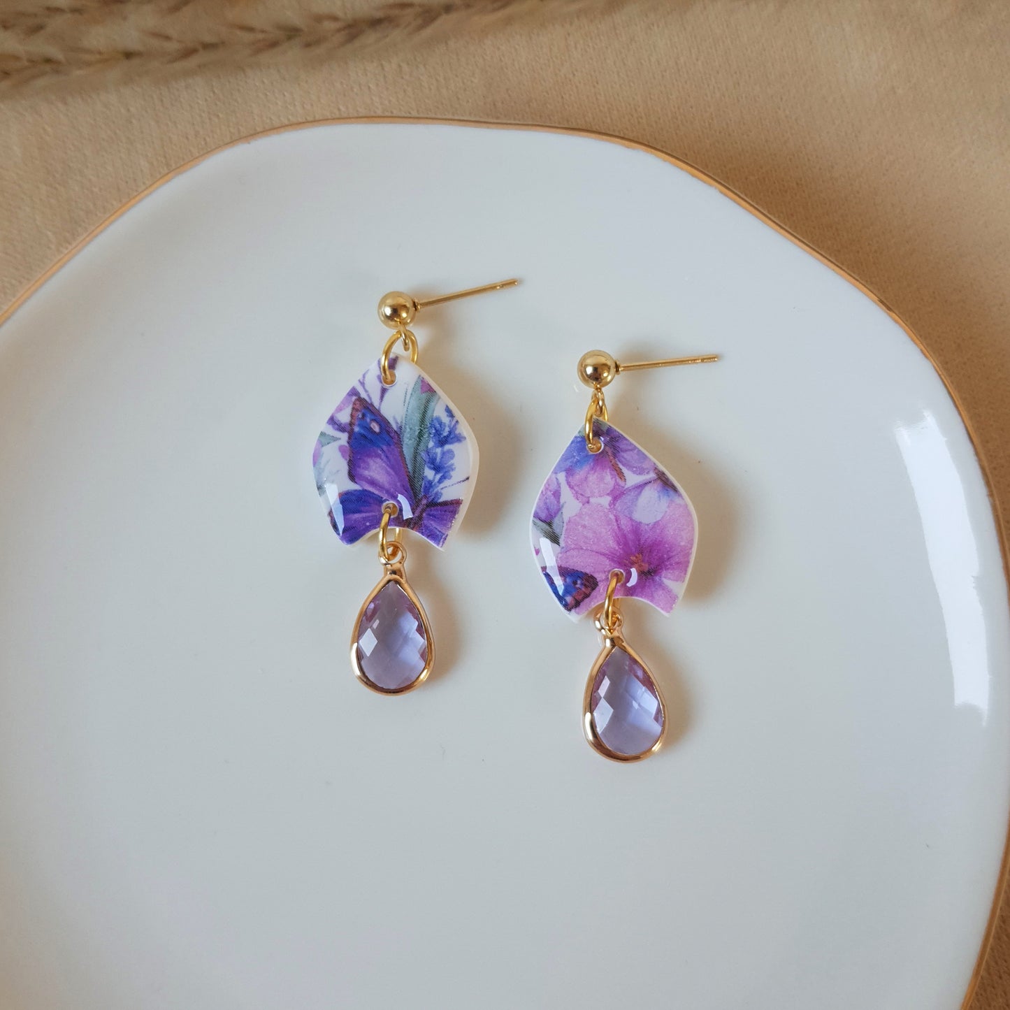 Floral butterfly drops