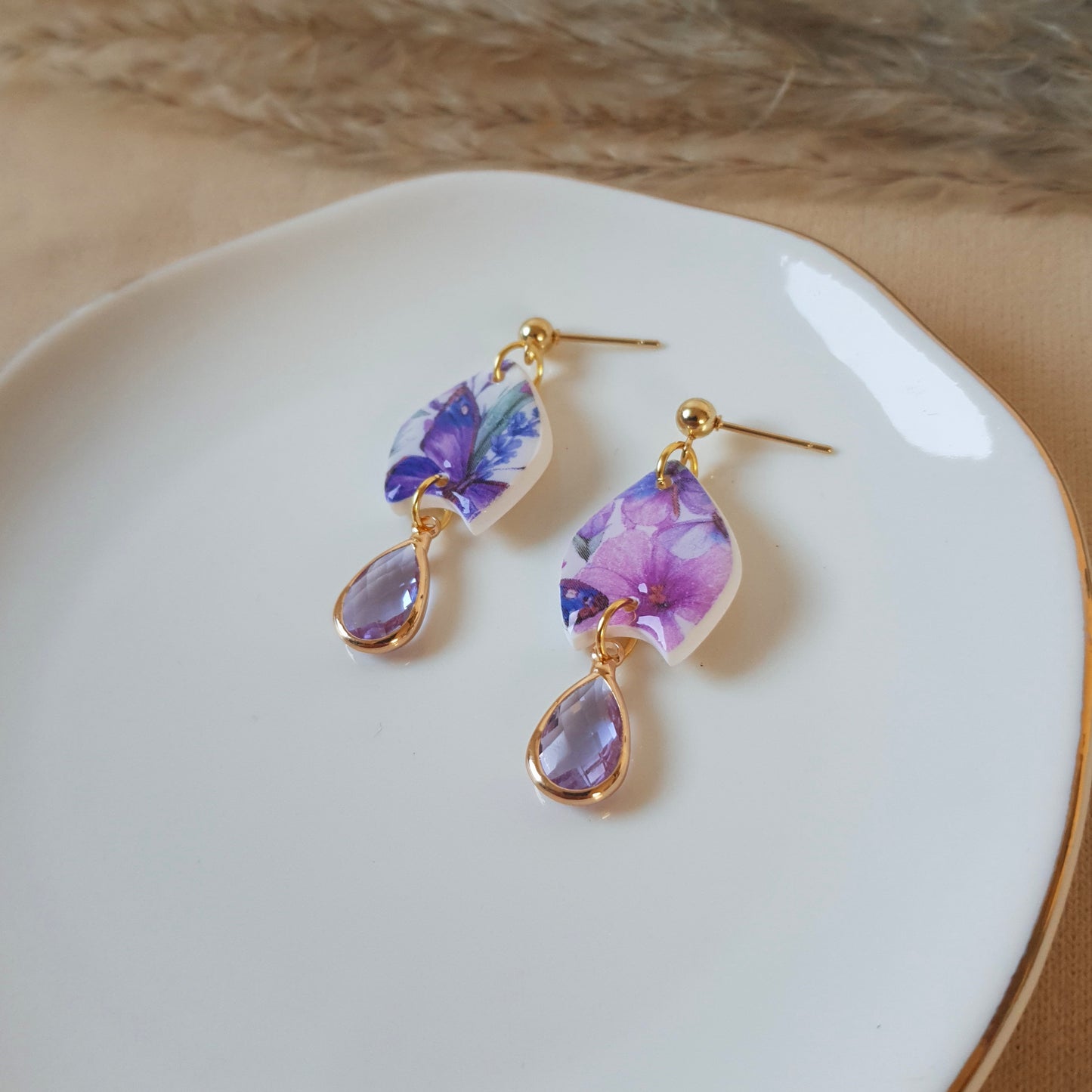 Floral butterfly drops