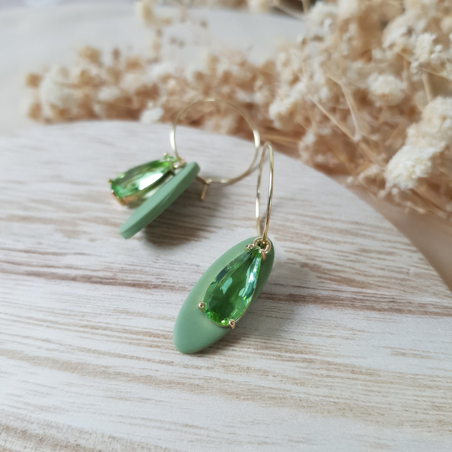 Oval green hoops