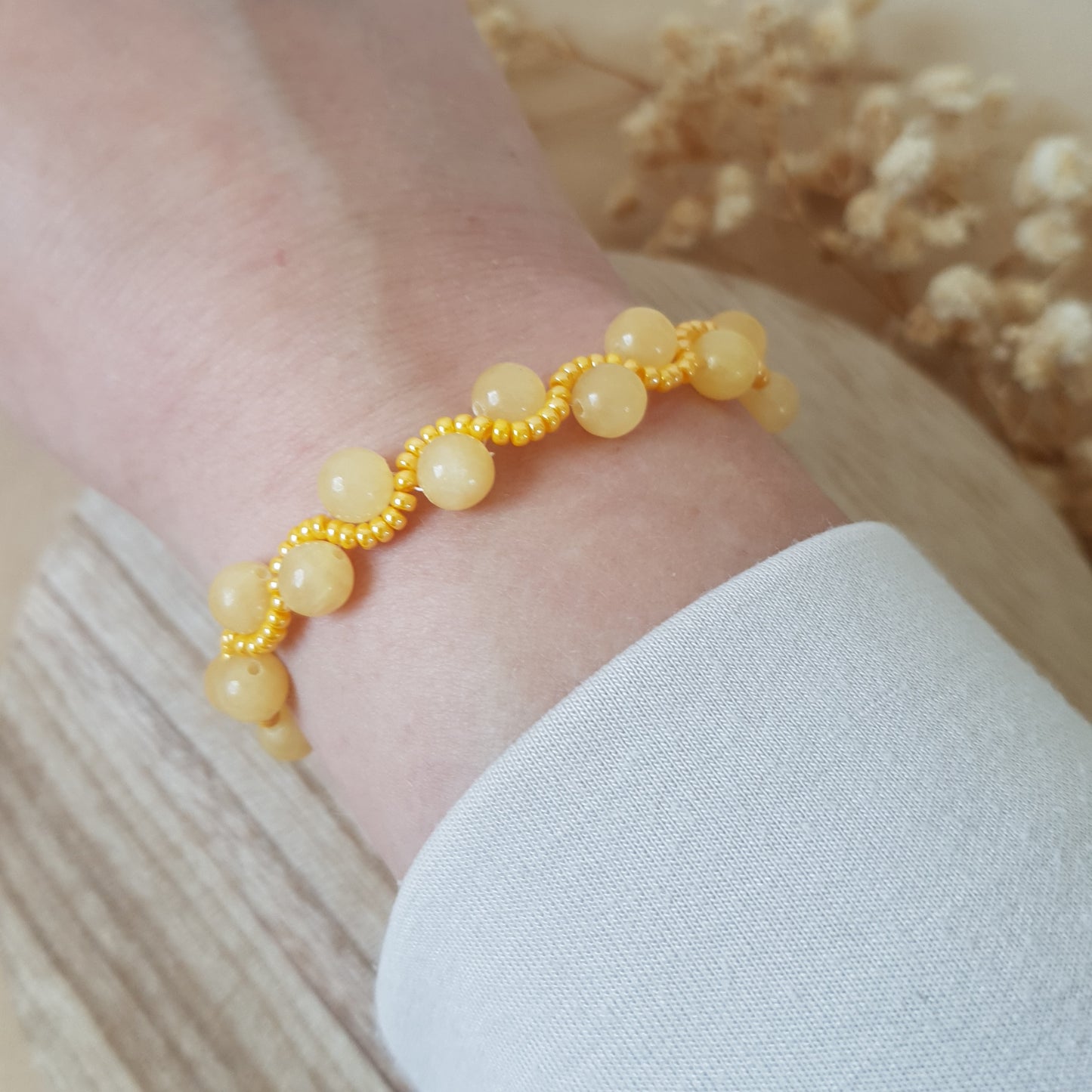 Yellow moon bracelet