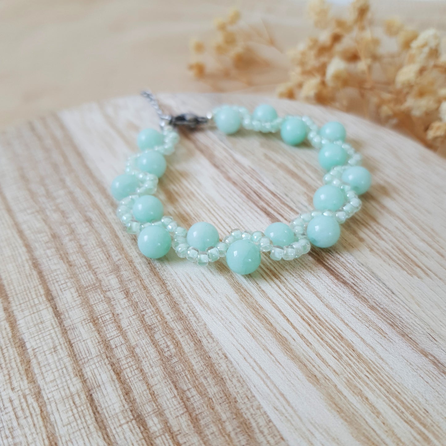 Mint moon bracelet