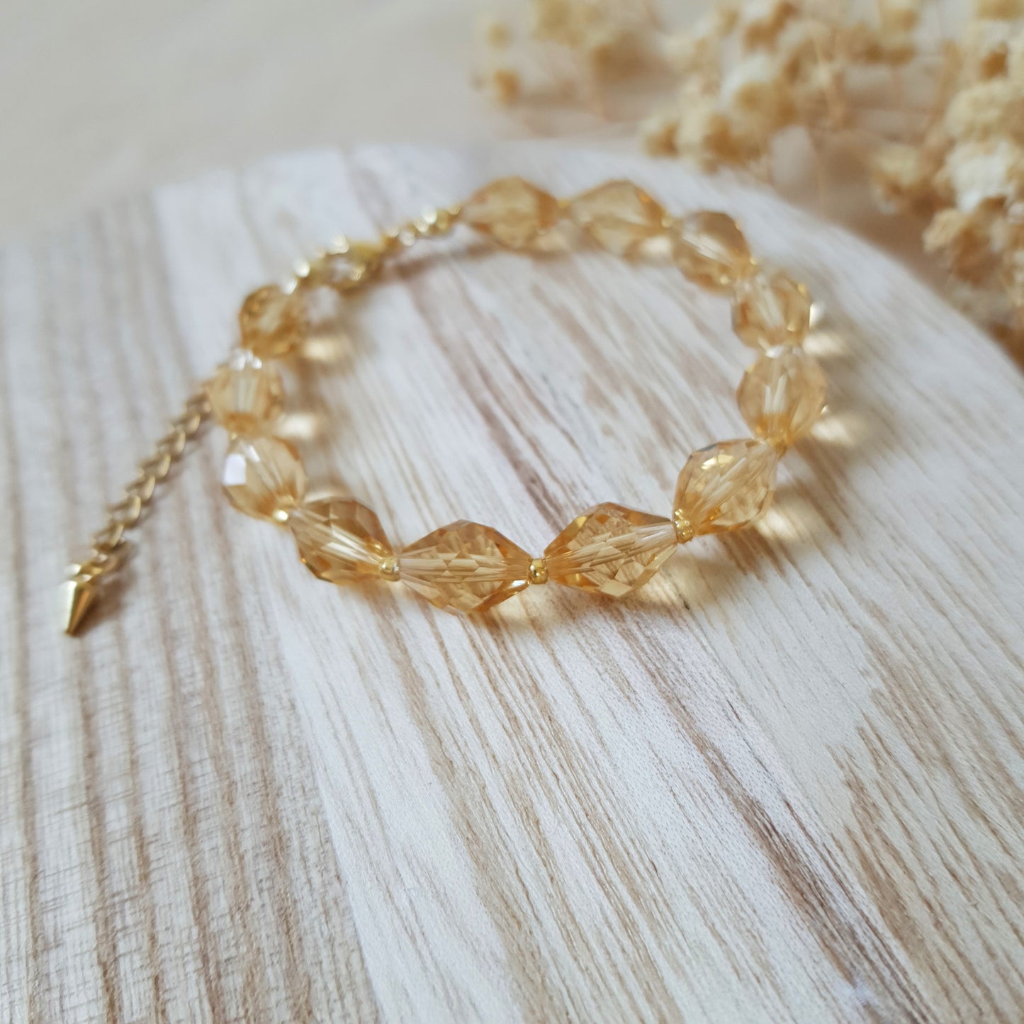 Gold crystal bracelet