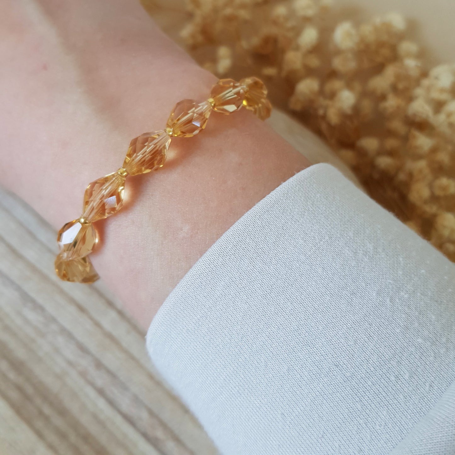 Gold crystal bracelet