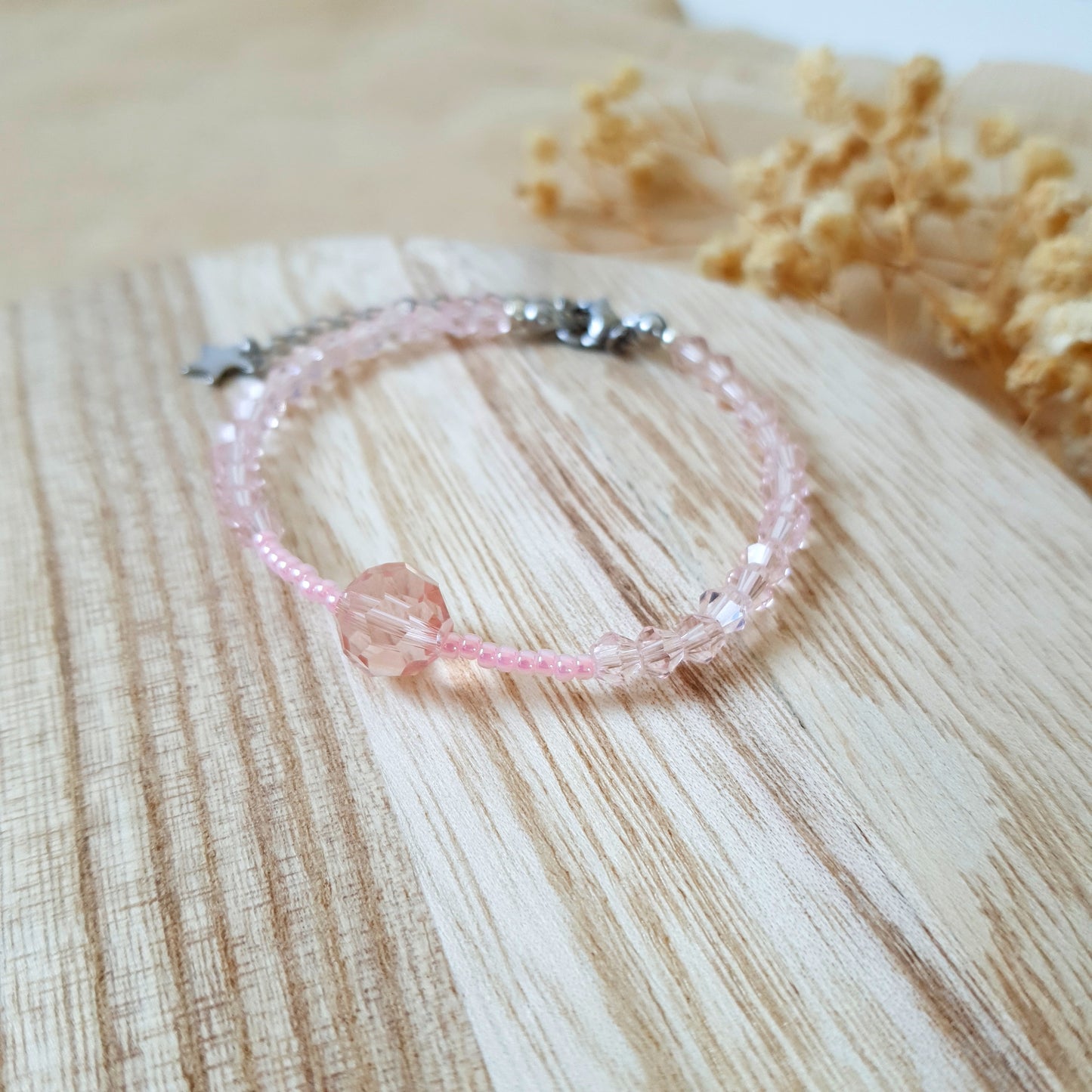 Pink mini crystal bracelet