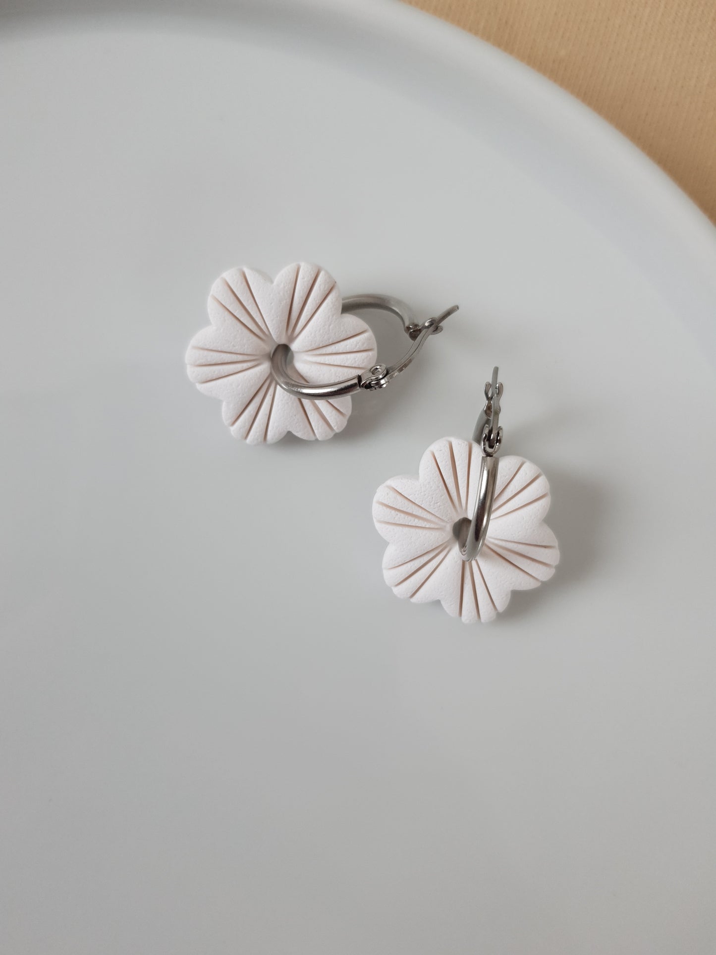 Hibiscus flower charm earrings