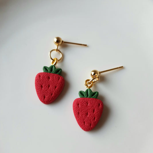Strawberry dangle earrings