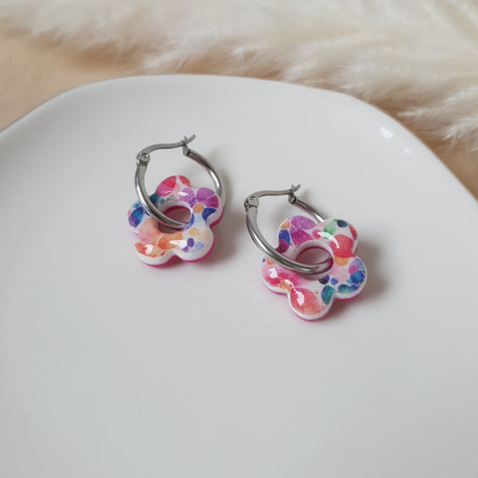 Daisy floral hoops