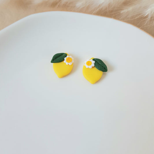 Lemon flower earrings
