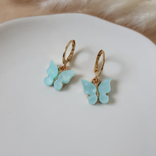 Turquoise butterfly earrings