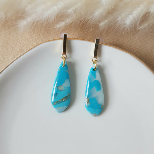 Turquoise and pearl drops