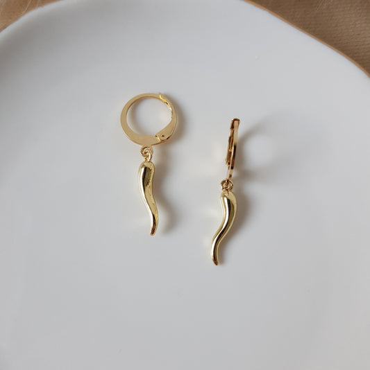 Golden chilli earrings