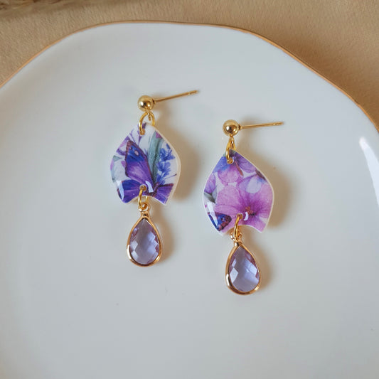 Floral butterfly drops