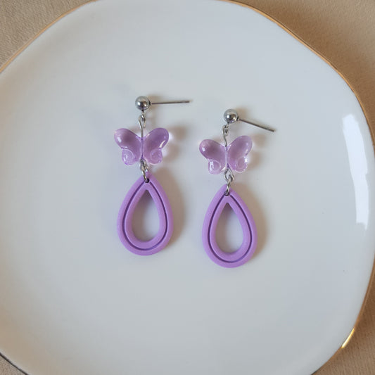 Lilac butterfly drops