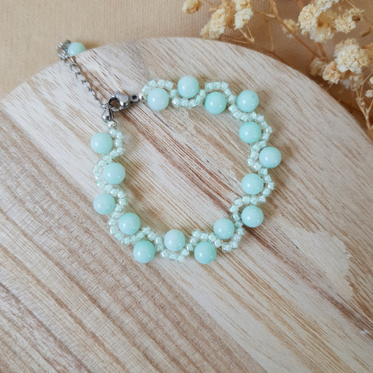 Mint moon bracelet