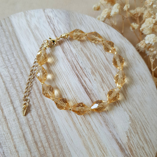 Gold crystal bracelet