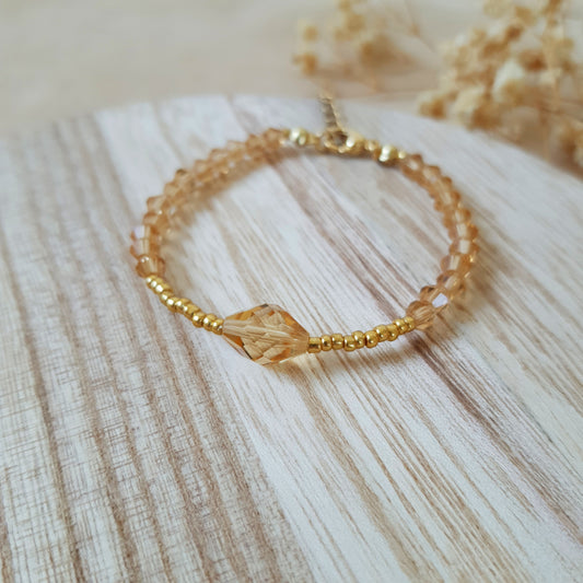 Gold mini crystal bracelet