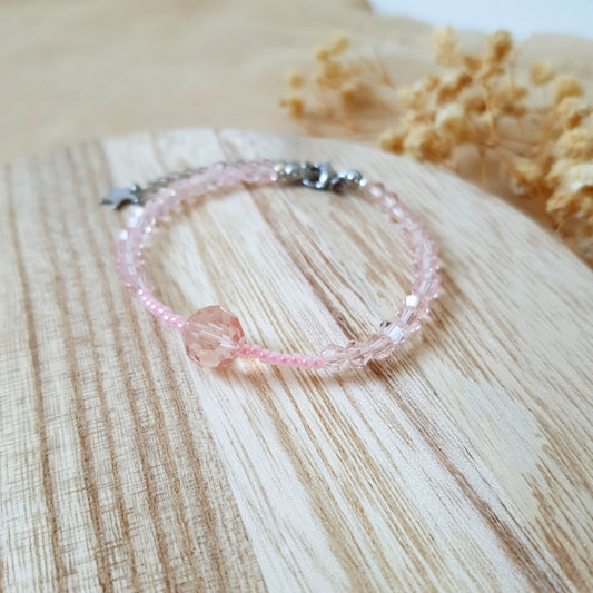 Pink mini crystal bracelet