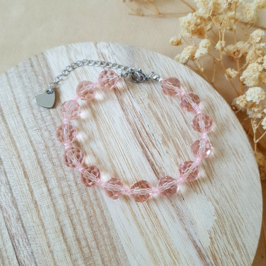 Pink crystal bracelet