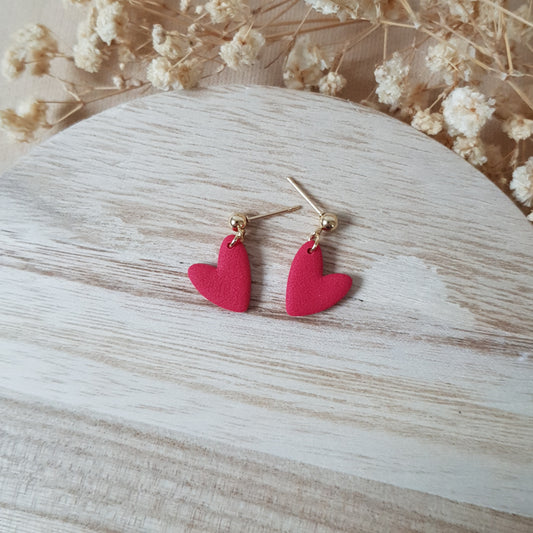 Asymmetric red hearts