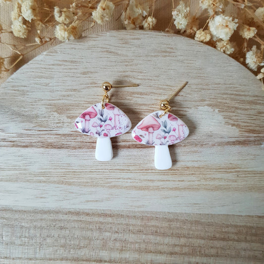 Mushroom dangle earrings