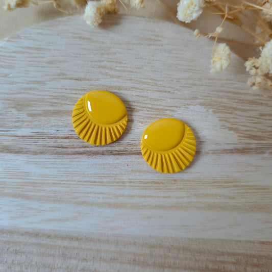 Yellow sunshine stud earrings