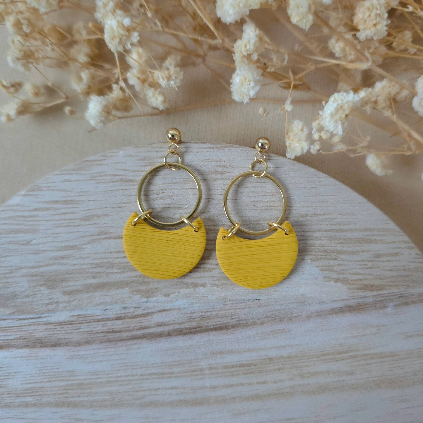Yellow sunny dangle earrings