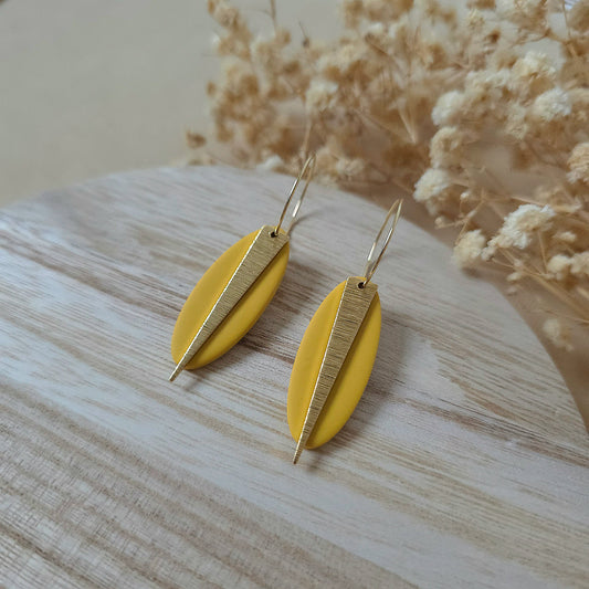 Oval ray of sunshine earrings