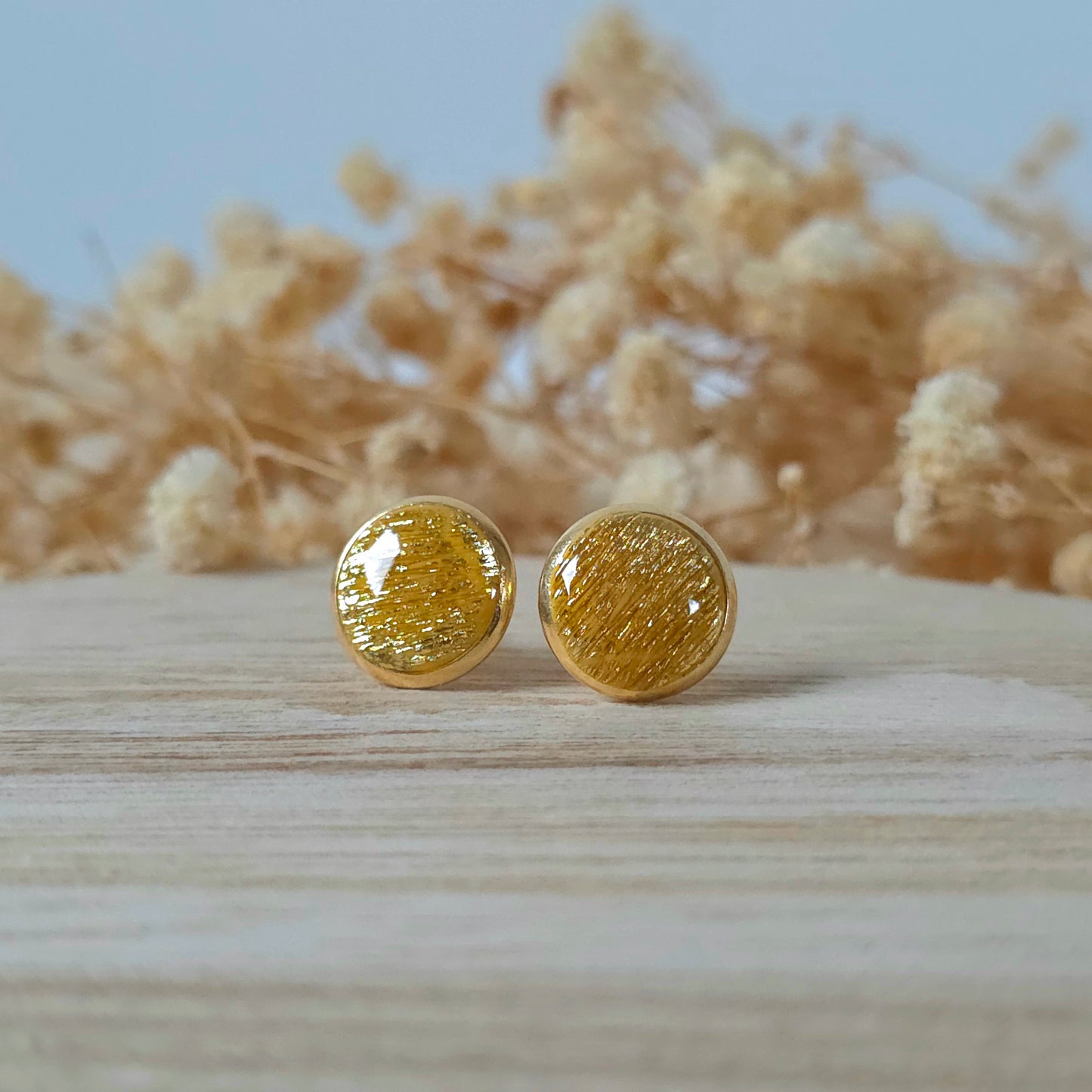 Fiksni uhani zlato sonce