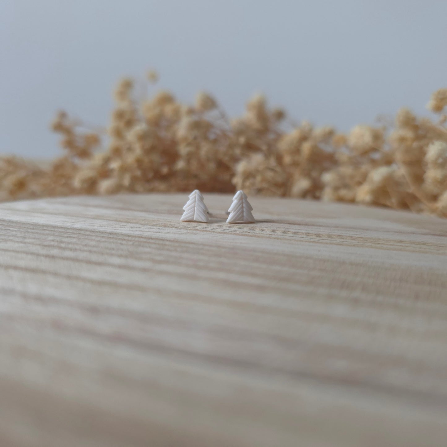 Winter tree mini stud earrings