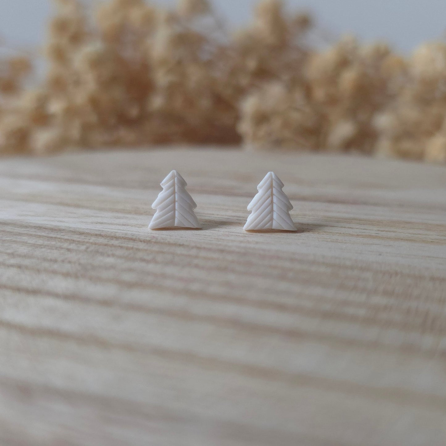 Winter tree mini stud earrings