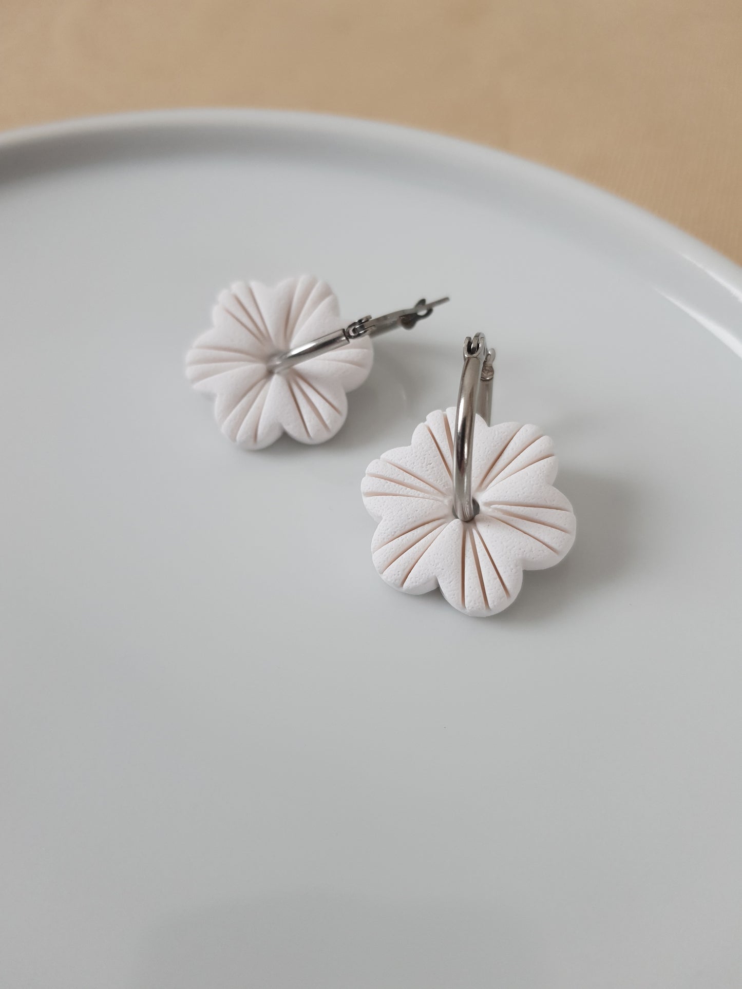 Hibiscus flower charm earrings